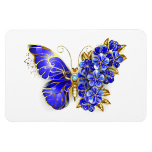 Íman Borboleta Flor Sapphire