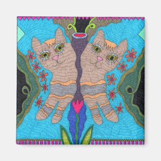 Íman Borboleta — Gatos Lados A Lado