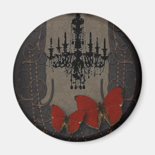 Íman borboleta-gótico-boi-paris vintage chandelier