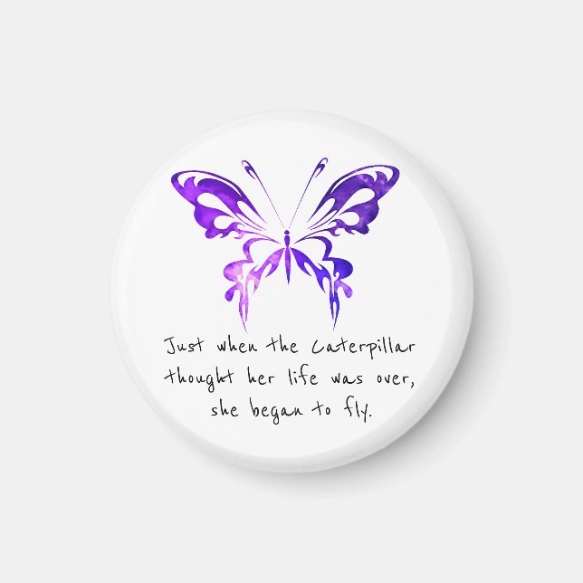 Íman Borboleta Inspirativa (Frente)