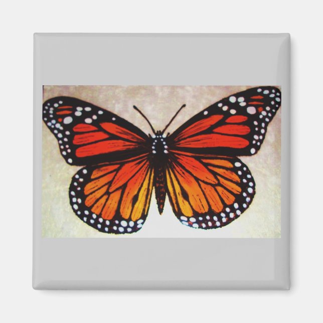 Íman borboleta laranja (Frente)