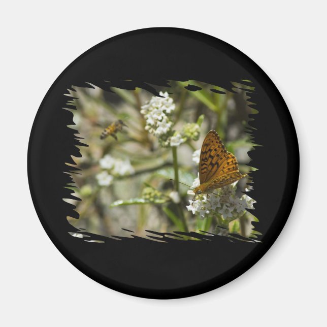 Íman Borboleta Laranja e Abelha (Frente)