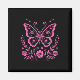 Íman Borboleta Monarca Flor Exótico Cancer da Mama Awar