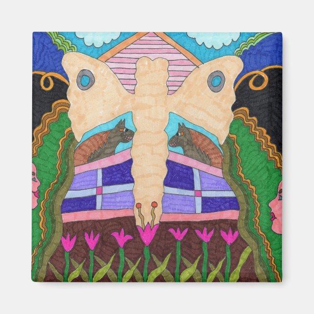 Íman Borboleta—Na Fazenda (Frente)