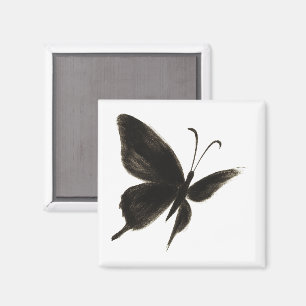 Íman Borboleta Preta - Design de asa elegante
