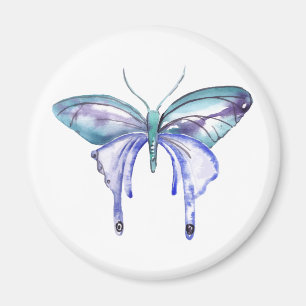 Íman borboleta púrpura azul aqua aqua