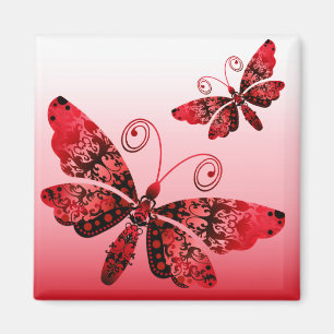 Íman "Borboleta régia" (vermelho) por Cheryl Daniels