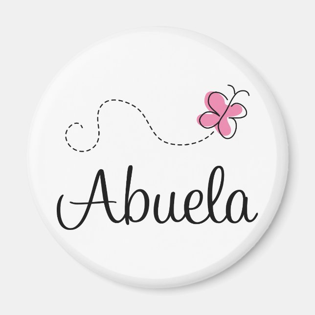 Íman Borboleta rosa Abuela Gift Tee (Frente)