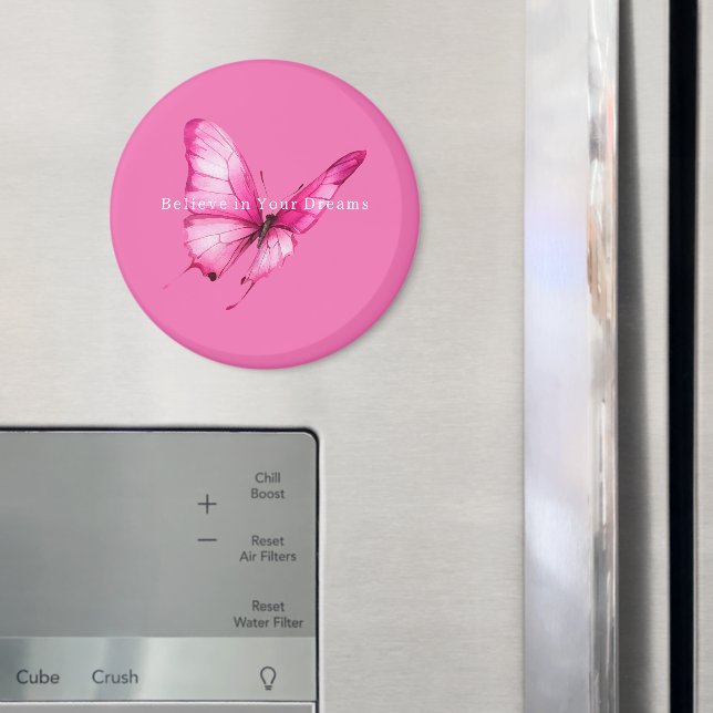 Íman Borboleta Rosa Chic Feminina (In Situ (Fridge))