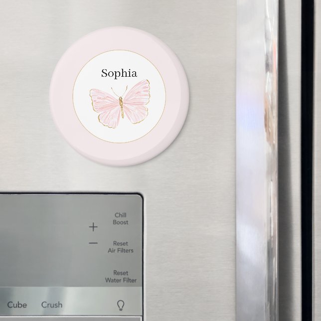 Íman Borboleta Rosa Rosa Menina (In Situ (Fridge))