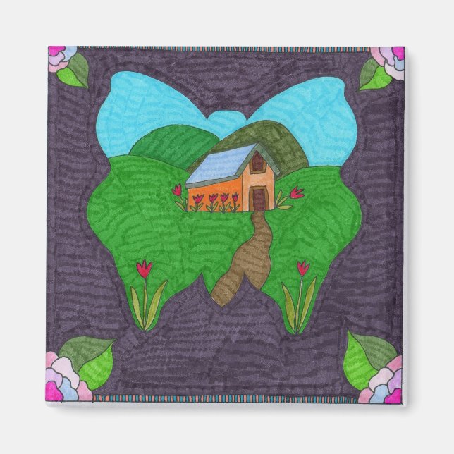 Íman Borboleta — Uma visão (Frente)