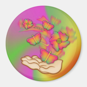 Íman Borboletas e flores