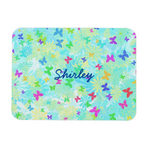 Íman Borboletas e margaridas coloridas por Shirley Tayl