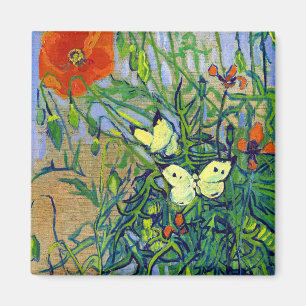 Íman Borboletas e papoilas de Vincent van Gogh