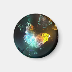 Íman Borboletas luminosas e borboletas noturnas