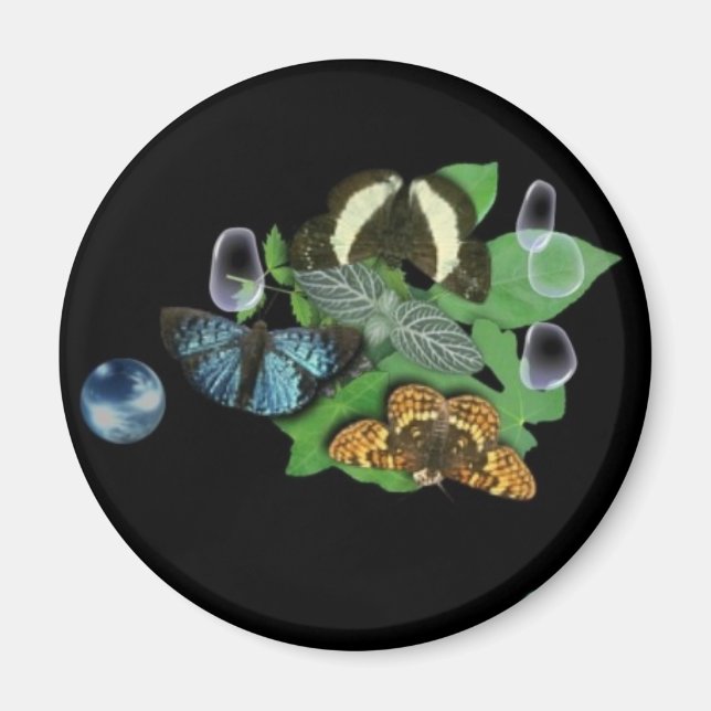 Íman Borboletas nas Folhas (Frente)