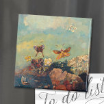 Íman Borboletas | Odilon Redon<br><div class="desc">Borboletas (1910) do artista francês Odilon Redon. A pintura de arte original é um óleo na canvas que representa borboletas abstrato coloridas contra um fundo azul do céu. Use as ferramentas de design para adicionar texto personalizado ou personalizar a imagem.</div>