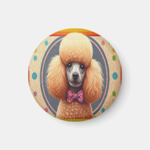 Íman Borda Colorida de Poodle Corta na moda Realística