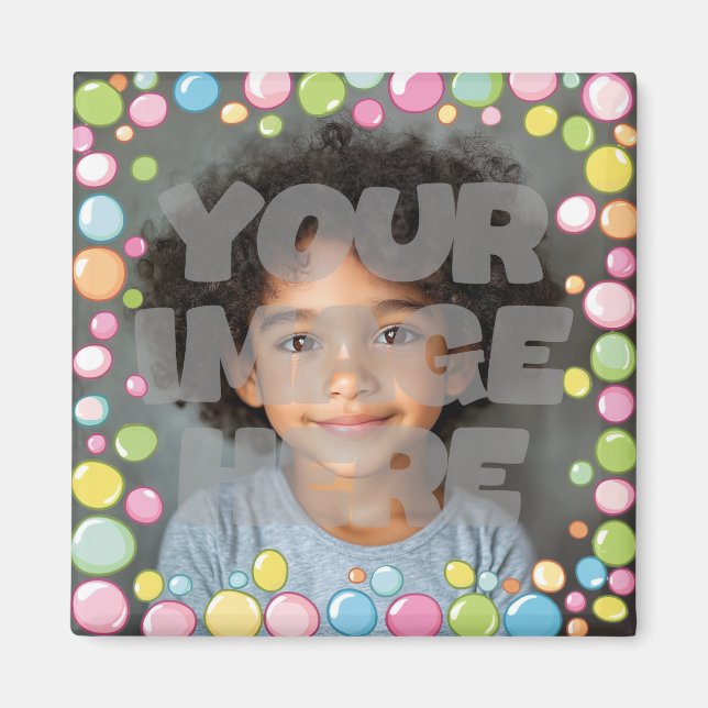 Íman Borda do Quadro de Bolhas de Pastel Divertido Colo (Frente)