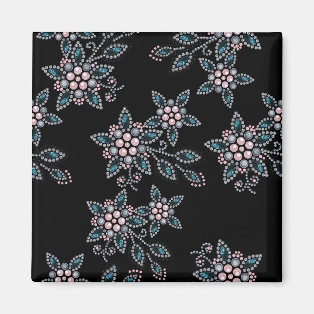 Íman Bordados com miçangas e pérolas (Frente)