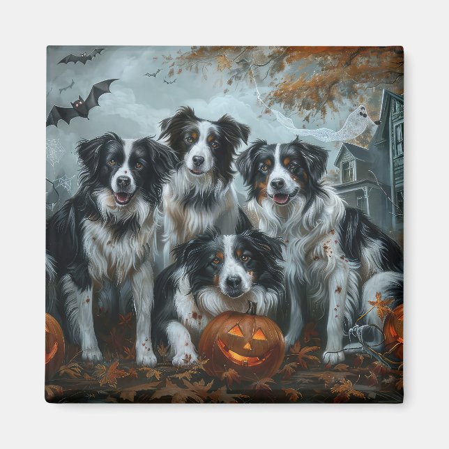 Íman Border Collie Halloween Night Doggy Delight (Frente)