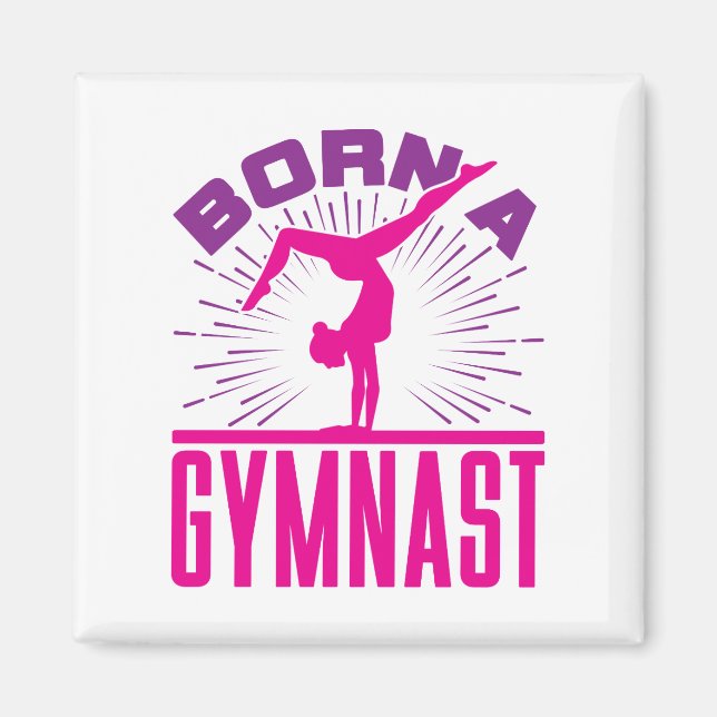 Íman Born a Gymnast Gymnastics Lover (Frente)