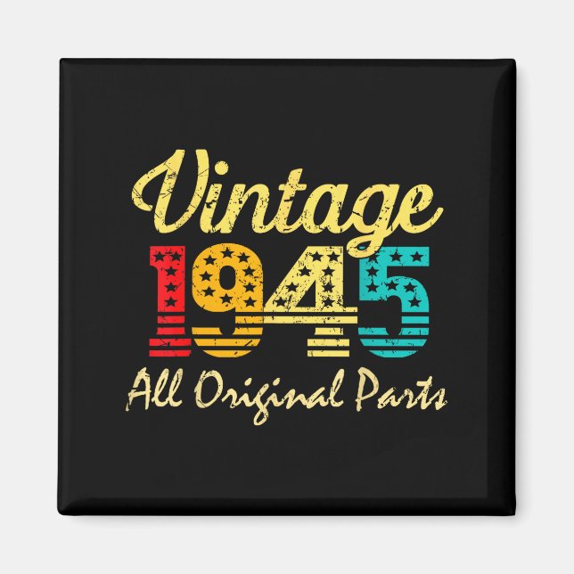 Íman Born In 1945 80 Years Old Made In 1945 80th Birthd (Frente)