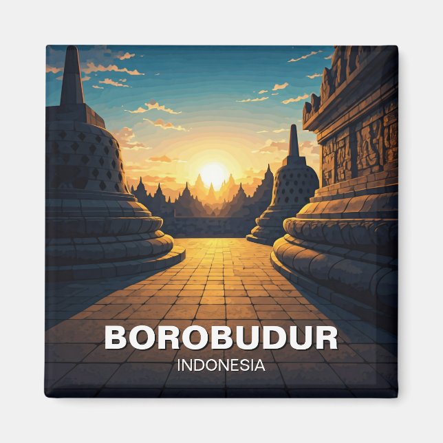 Íman Borobudur Indonesia viagem do patrimônio mundial d (Frente)