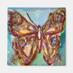 Íman BORRACHA Dourada EM AZUL