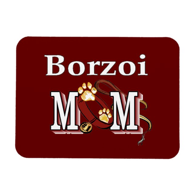 Íman Borzoi Dog MOM (Horizontal)