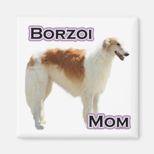 Íman Borzoi Mãe 4 - Magnet