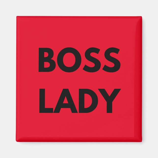 Íman Boss Lady Black Letters (Frente)
