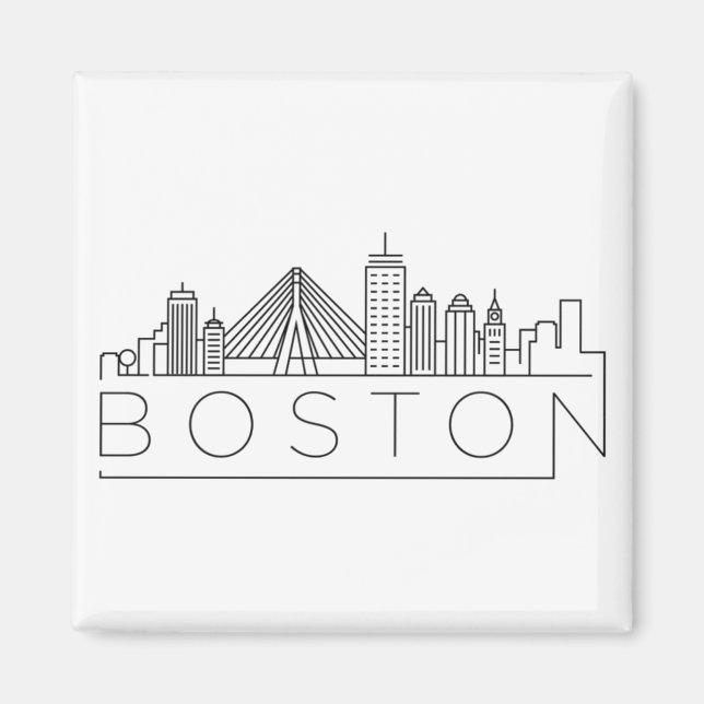 Íman Boston City Skyline, Boston Mãe Skyline (Frente)
