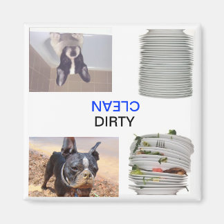 Íman Boston Terrier Dsuy/Clean Dishewasher Magnet