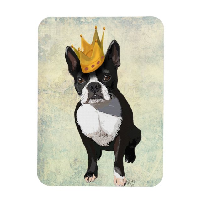 Íman Boston Terrier e Crown (Vertical)