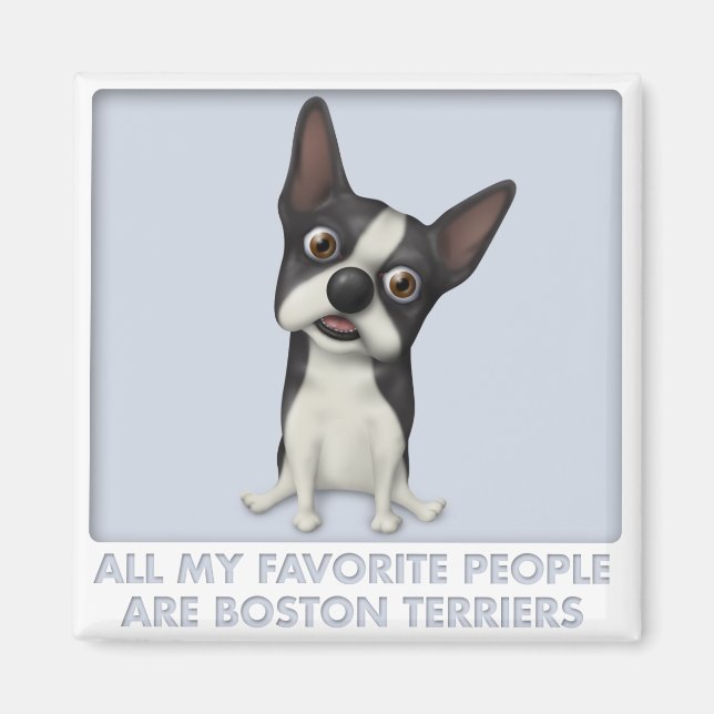 Íman Boston Terrier Favorita (Frente)