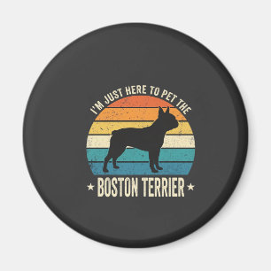 Íman Boston Terrier Gráfico Retro Amante de Cães_1