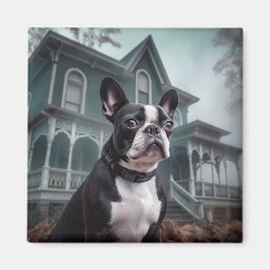 Íman Boston Terrier Halloween Assustador