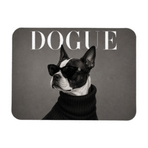 Íman Boston Terrier Luxo Retrato de Cachorro Flexi M