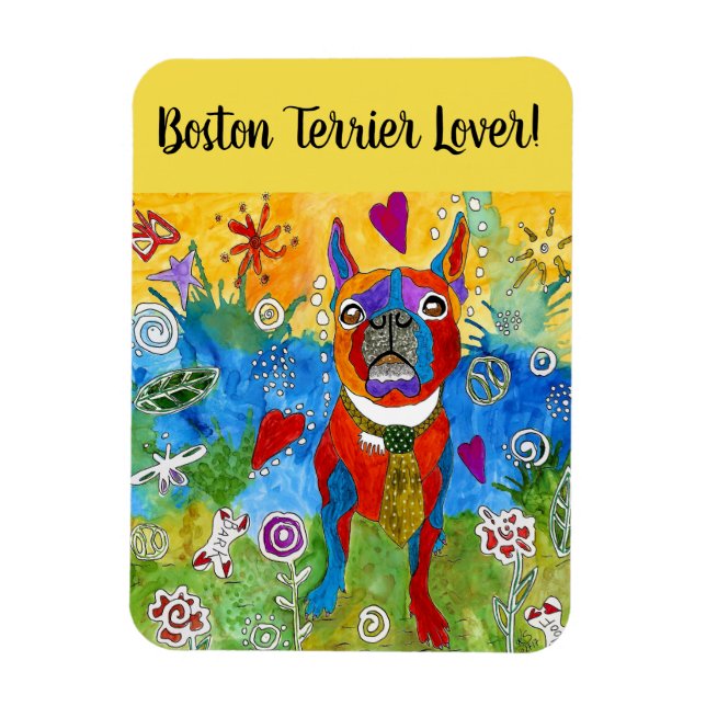 Íman Boston Terrier Magnet 3"x4" (Vertical)
