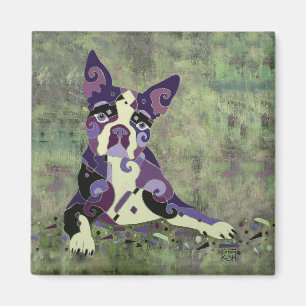 Íman Boston Terrier Magnet para o seu frigorífico