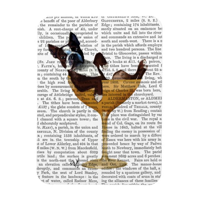 Íman Boston Terrier no Cocktail Glass 2 (Vertical)