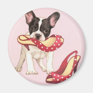 Íman Boston Terrier Puppy Com Calçados