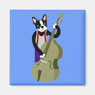 Íman Boston Terrier Upright Bass Player