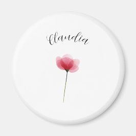 Íman Botânica Floral Minimalista de Aquarela Moderna e