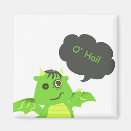 Íman Botão Bonito Olhou Dragão Zombie
