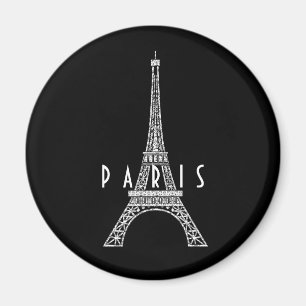 Íman Botão da torre Eiffel, de cor branca e branca, Pa
