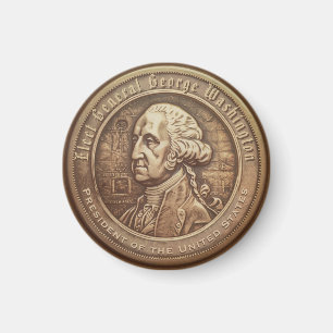 Íman Botão de Campanha de George Washington