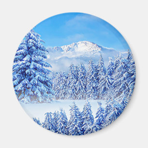 Íman Botão de Chaveiro de Pico dos Pikes das Montanhas