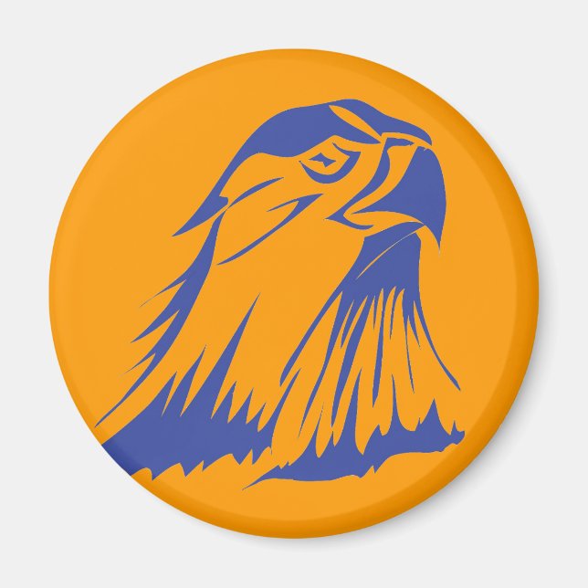 Íman Botão de Falcão Azul (Frente)